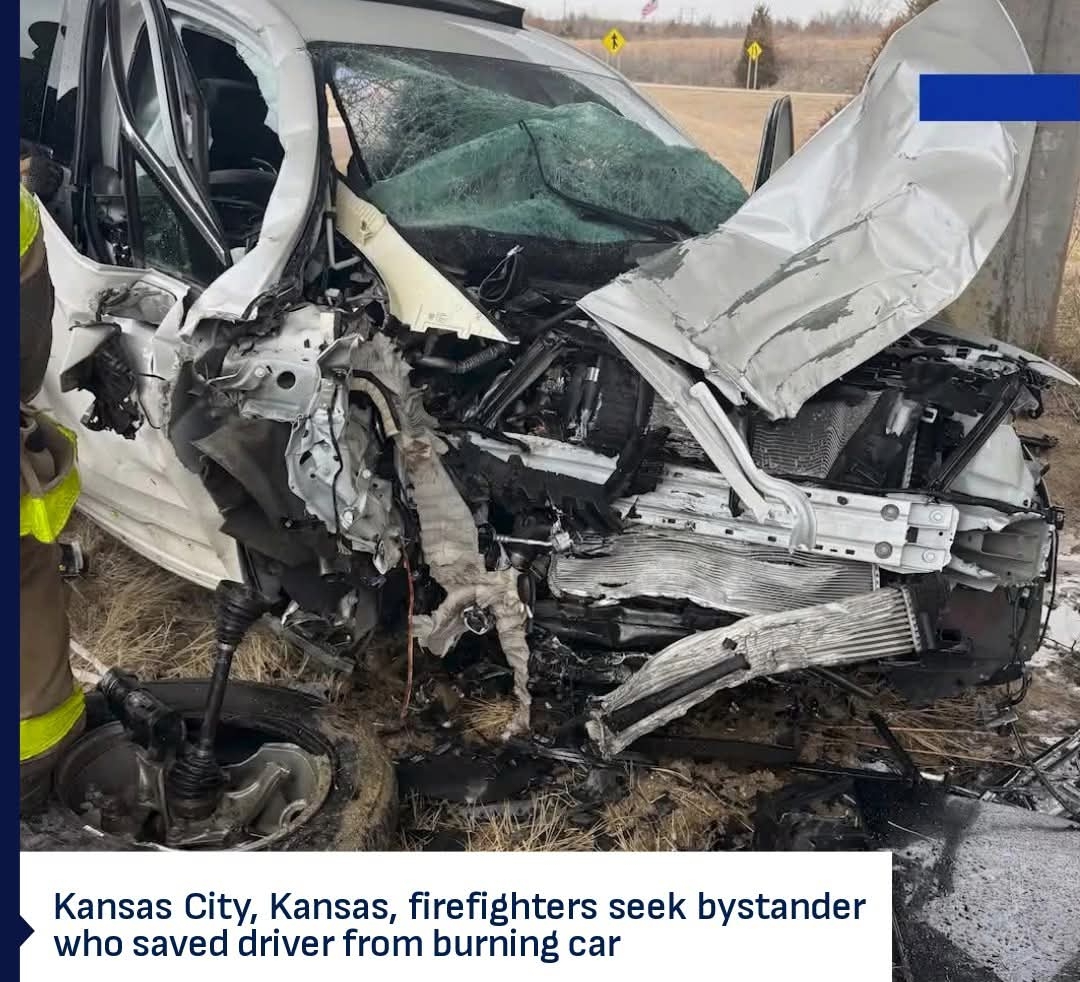 Accident, Good Samaritan Saves Driver from Burning Car in Kansas City